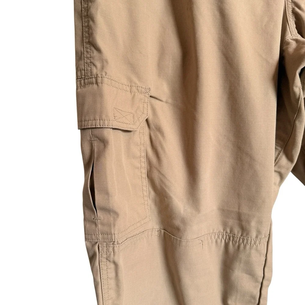 5.11 Tactical‎ Mens Khaki Tan Ripstop Cargo Pants Multi-Pocket Workwear 34x32